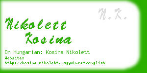 nikolett kosina business card